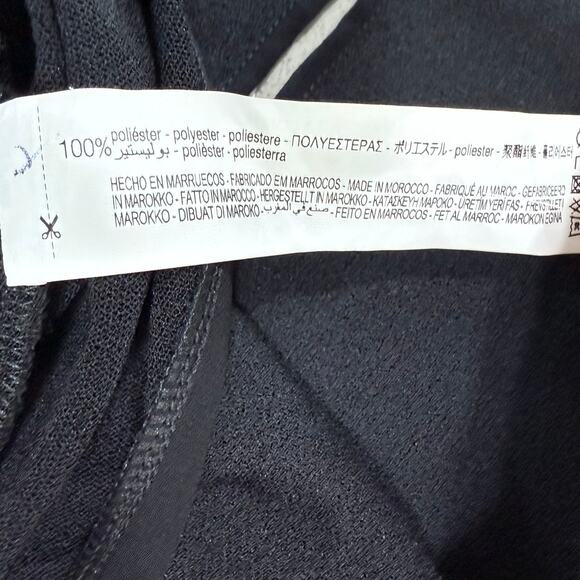 Zara Scarf Tank Top Sleeveless Flowy Blouse Size Medium Black NWT - Picture 7 of 10